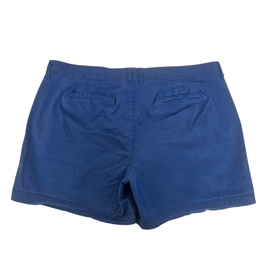 Old Navy Women's Blue Mid Rise 5-Inch Inseam Everyday Twill Shorts Size 16 Tall - Picture 3 of 13